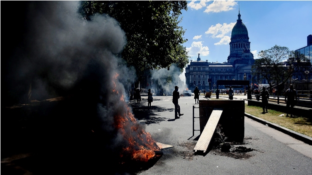 Represion Congreso incidentes reforma previsional jubilatoria