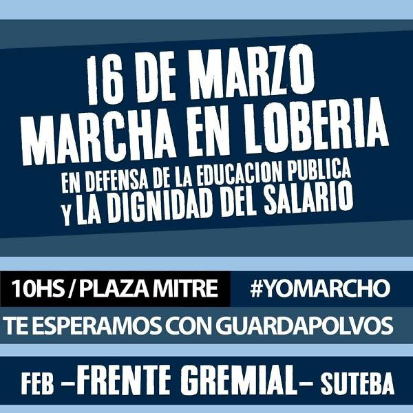 Marcha docentes en Lobería