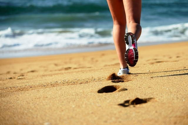 Running on beach